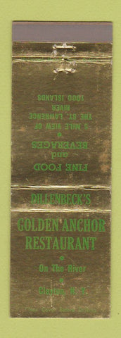 Matchbook Cover - Golden Anchor Restaurant Clayton NY WEAR