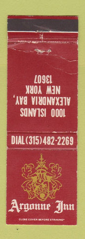 Matchbook Cover - Argonne Inn Alexandria Bay NY WEAR