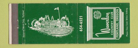 Matchbook Cover - Waverley Country Club Portland OR