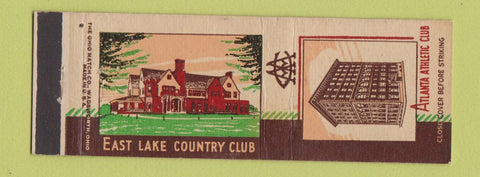 Matchbook Cover - East Lake Country Club Atlanta GA