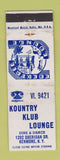Matchbook Cover - Kountry Klub Lounge Kenmore NY WORN