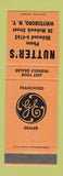 Matchbook Cover - GE General Electric Nutter's Whitesboro NY ORANGE