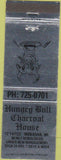 Matchbook Cover - Hungry Bull Charcoal House Menasha WI