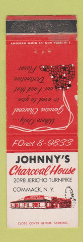 Matchbook Cover - Johnson's Charcoal House Commack NY WEAR