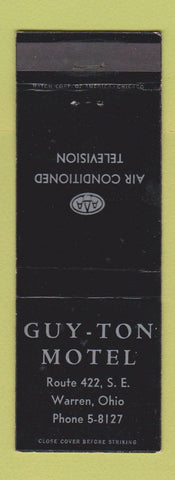 Matchbook Cover - Guy Ton Motel Warren OH WEAR