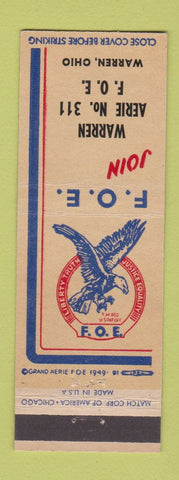 Matchbook Cover - Eagles Club Warren OH