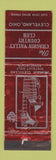 Matchbook Cover - Chagrin Valley Country Club Cleveland OH WORN