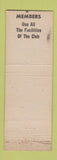 Matchbook Cover - Chagrin Valley Country Club Cleveland OH WORN