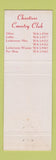 Matchbook Cover - Chartiers Country Club Pittsburgh PA