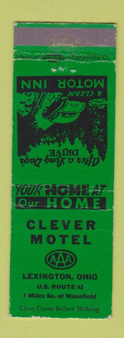 Matchbook Cover - Clever Motel Lexington OH WEAR