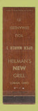 Matchbook Cover - Heilman's New Grill Lorain OH WEAR