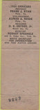 Matchbook Cover - Keystone Match Club 1954 Philadelpha PA pinup
