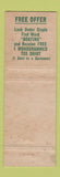 Matchbook Cover - Karl Kuemmerling Boats Evinrude Motors Massillon OH