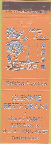 Matchbook Cover - Glennie Restaurant Glennie MI girlie