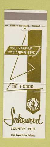 Matchbook Cover - Lakewood Country Club Westlake OH