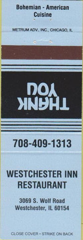Matchbook Cover - Westchester Inn IL
