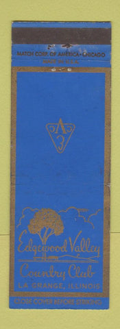 Matchbook Cover - Edgewood Valley Country Club La Grange IL BLUE