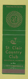 Matchbook Cover - St Clair Country Club Belleville IL GREEN