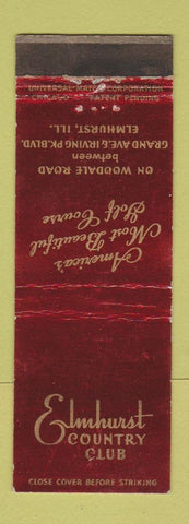 Matchbook Cover - Elmhurst Country Club IL WORN