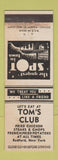 Matchbook Cover - Tom's Club Redford NY