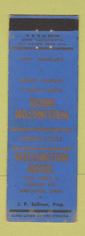 Matchbook Cover - Wellington Hotel Napoleon OH