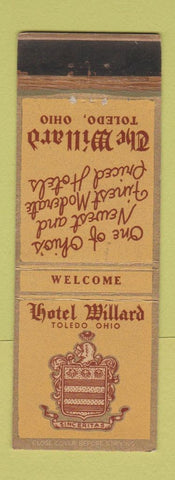 Matchbook Cover - Hotel Willard Toledo OH WORN
