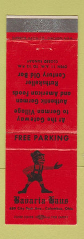 Matchbook Cover - Bavaria Haus Columbus OH