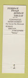 Matchbook Cover - The Forum Dayton OH Greek Restaurant