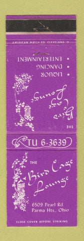 Matchbook Cover - The Bird Cage Lounge Parma Heights OH WEAR