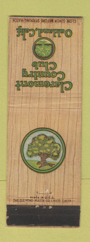 Matchbook Cover - Claremont Country Club Oakland CA