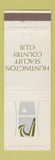 Matchbook Cover - Huntington Seacliff Country Club CA Huntington Beach