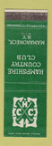 Matchbook Cover - Hampshire Country Club Mamaroneck NY