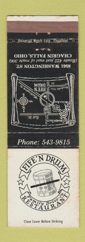 Matchbook Cover - Fife n Drum Restaurant Chagrin Falls OH