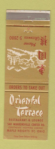 Matchbook Cover - Oriental Terrace Chinese Food Maple Heights OH