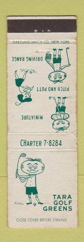 Matchbook Cover - Tara Golf Greens mini golf Allentown PA WEAR