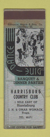 Matchbook Cover - Harrisburg Country Club PA ADVANCE SAMPLE