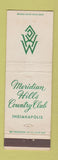 Matchbook Cover - Meridian Hills Country Club Indianapolis IN