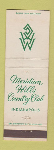 Matchbook Cover - Meridian Hills Country Club Indianapolis IN