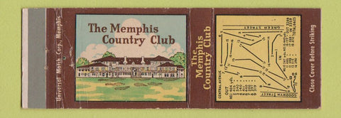 Matchbook Cover - Memphis Country Club TN