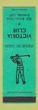 Matchbook Cover - Victoria Club Golf Riverside CA