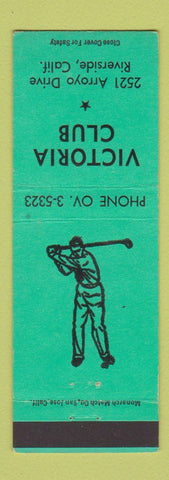 Matchbook Cover - Victoria Club Golf Riverside CA