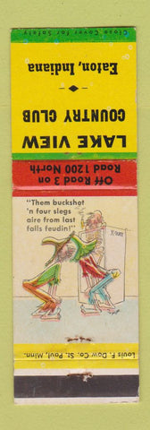 Matchbook Cover - Lake View Country Club Eaton IN hillbilly