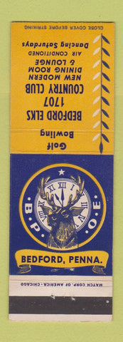 Matchbook Cover - Elks Lodge Bedford PA golf