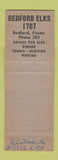 Matchbook Cover - Elks Lodge Bedford PA golf