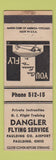 Matchbook Cover - Dangler Flying Service Paulding OH airport