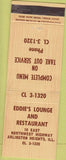 Matchbook Cover - Eddie's Lounge Arlington Heights IL
