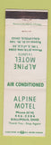 Matchbook Cover - Alpine Motel Gallipolis OH
