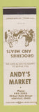 Matchbook Cover - Andy's Market Ashville OH