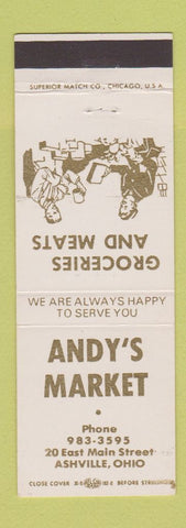 Matchbook Cover - Andy's Market Ashville OH