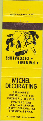 Matchbook Cover - Michel Decorating Russell KS painting